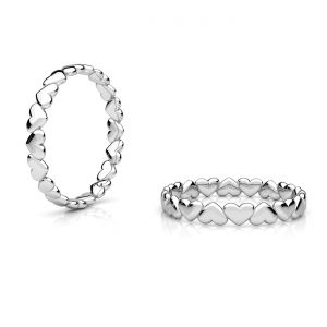 Anello delle mani del cuore, argento 925, RING OWS-00654 3x21,5 mm R-19