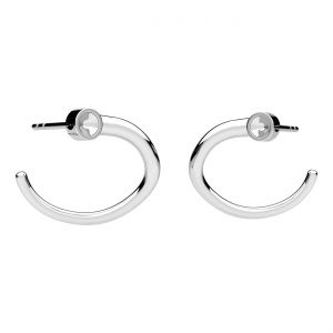 Orecchino a perno - avvolto, montatura per pietre 2,5mm*argento AG 925*KLS OWS-01034 15x16 mm L+P