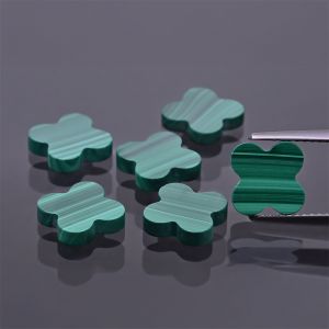 Quadrifoglio in malachite 10x10 MM