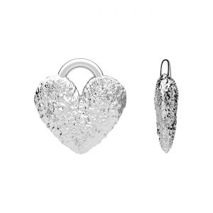 Connettore pendente - cuore con raggi*argento AG 925*CON-1 ODL-01608 10,8x11,2 mm