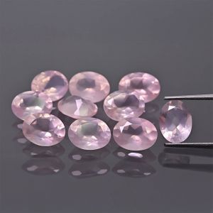 Pietra ovale, cono - Quarzo Rosa 6x4 MM