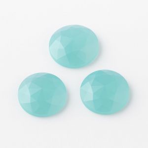 Pietra rotonda, taglio rosa - Agata aqua 15,2 MM