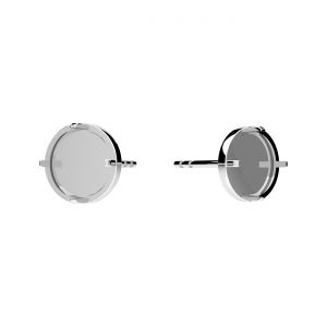 Orecchino a perno - quadrifoglio, base per incollare cristalli*argento AG 925*KLS OWS-01029 7,3x7,3 mm