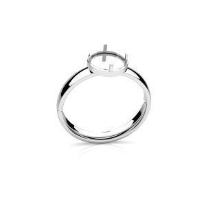 Anello universale con grande montatura per resina*argento AG 925*U-RING OWS-01032 7,3x7,3mm