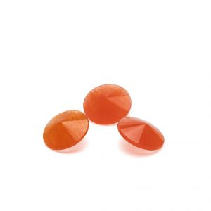 Pietra rotonda, rivoli - Giada arancione 12 MM