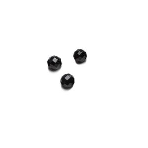 Perla sfaccettata - Spinello nero 2 MM, con foro passante