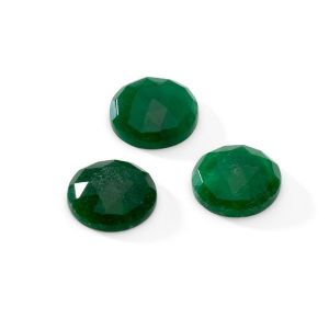 Pietra rotonda, taglio rosetta - Giada verde 15,2 MM