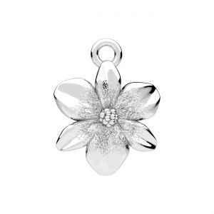 Ciondolo - fiore, lillà*argento AG 925*CON-1 ODL-01624 12x15 mm