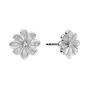 Orecchino a perno pendente - fiore nontiscordardime*argento AG 925*KLS ODL-01625 9x9 mm
