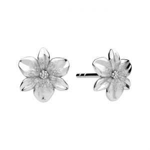 Orecchino a perno pendente - fiore nontiscordardime*argento AG 925*KLS ODL-01627 9x9 mm