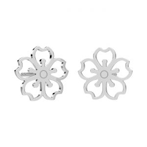 Fiore orecchini, argento 925, KLS LKM-3454 - 05 10x10 mm