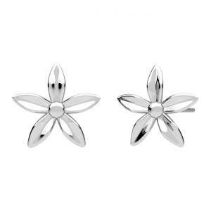 Orecchino a perno piccolo fiore*argento AG 925*KLS ODL-01621 13,9x14,6 mm