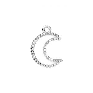 Ciondolo - luna, resina nera*argento AG 925*CON-1 ODL-01614 12,4x17 mm ver.3