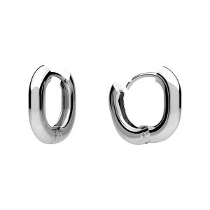 Gancio per l'orecchio inglese - orecchino ovale a manette*argento AG 925*BZO OWS-01186 16,8x17,5 mm