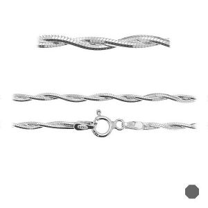 Catena Snake*argento 925*PLE SN 025 DC8L 2S (45 cm)