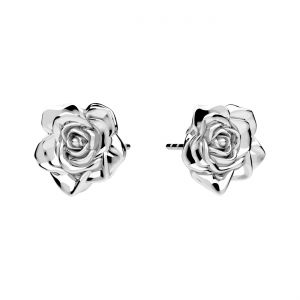 Orecchino a lobo - fiore piccolo*argento AG 925*KLS ODL-01623 10,2x11,3 mm