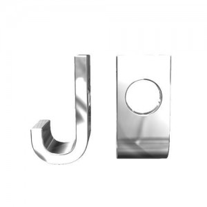 Pendant - letter J*sterling silver AG 925*ALF J