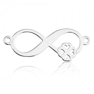 Connector pendant - infinity with clover*sterling silver AG 925*BL 674 - 0,4 mm