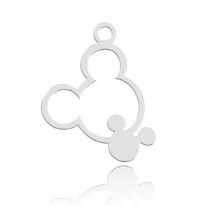 Openwork pendant - Mickey mouse*sterling silver AG 925*BL 991 - 0,4 mm