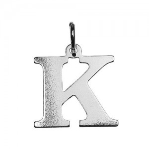 Pendant - letter K*sterling silver AG 925*BL K - 0,4 mm