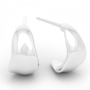 Stud earring - teardrop, irregular shape*sterling silver AG 925*EX 31