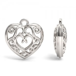 Filigree pendant - heart*sterling silver AG 925*S-CHARM 762