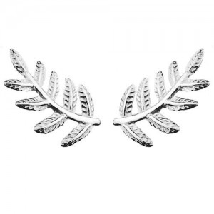 Stud earring - leaf*sterling silver AG 925*SZ 124