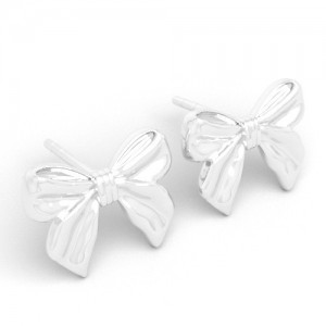 Stud earring - bow*sterling silver AG 925*SZ 172