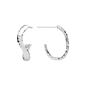 Orecchino a perno - martellato*argento AG 925*KLS ODL-01646 6,2x12,3 mm L+P