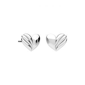 Orecchino a perno - cerchio cuore*argento AG 925*KLS OWS-01649 7,8x9,4 mm