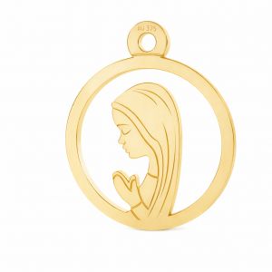 Medaglione d'oro - Nostra Signora di Fatima*oro AU 375*LKZ9K-30021 - 0,30 10,5x12,9 mm