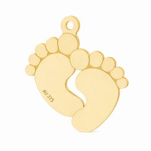 Ciondolo in oro - piedini di bambino*oro AU 375*LKZ9K-30019 - 0,30 16x19 mm
