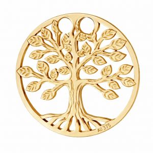 Connettore traforato pendente in oro - albero della vita*oro AU 375*LKZ9K-30017 - 0,30 19x19 mm