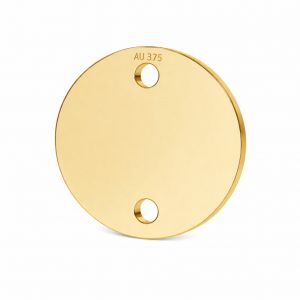Connettore pendente oro - piastrina tonda*oro AU 375*LKZ9K-30014 - 0,30 10x10 mm
