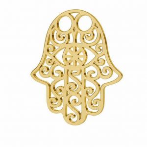 Ciondolo in oro traforato - mano di Fatima, Hamsa*oro AU 375*LKZ9K-30001 - 0,30 15x20 mm
