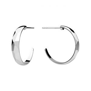 Orecchino a perno - sfaccettato*argento AG 925*KLS ODL-01656 3,5x17,3 mm