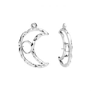 Ciondolo - luna, castone per pietre naturali, cono 6 mm*argento AG 925*CON-1 OWS-01314 13,5x16 mm