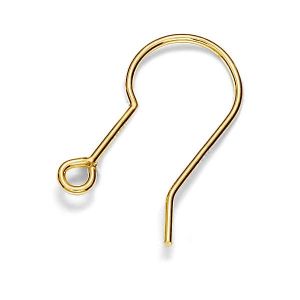 Gancio auricolare aperto con pallina e molla*ottone*BRASS BO 75 0,7x9x17 mm