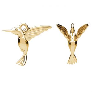 Ciondolo - colibr&igrave;*ottone*BRASS ODL-00058 14,5x15 mm