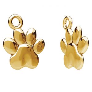 Ciondolo - zampa di cane*ottone*BRASS ODL-00004 10x12 mm