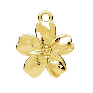 Ciondolo fiore - non ti scordar di me*ottone*BRASS ODL-01361 13,3x15,4 mm
