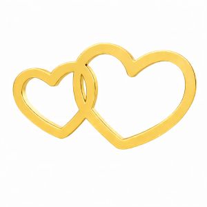 Ciondolo connettore traforato - due cuori*argento AG 925*LK-1299 - 0,50 8x14 mm