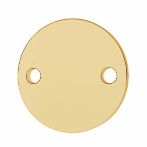Pendente connettore - placchetta rotonda*ottone*BRASS LKM-2004 - 0,50 19x19 mm