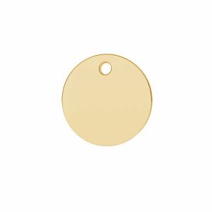 Ciondolo - placchetta rotonda*ottone*BRASS LKM-2013 - 0,50 10x10 mm