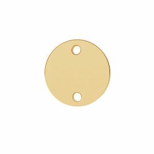 Connettore pendente - placchetta rotonda*ottone*BRASS LKM-3395 - 0,50 10x10 mm